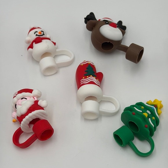 5 PCS Christmas Straw Covers – Brand New - Picture 1 of 4